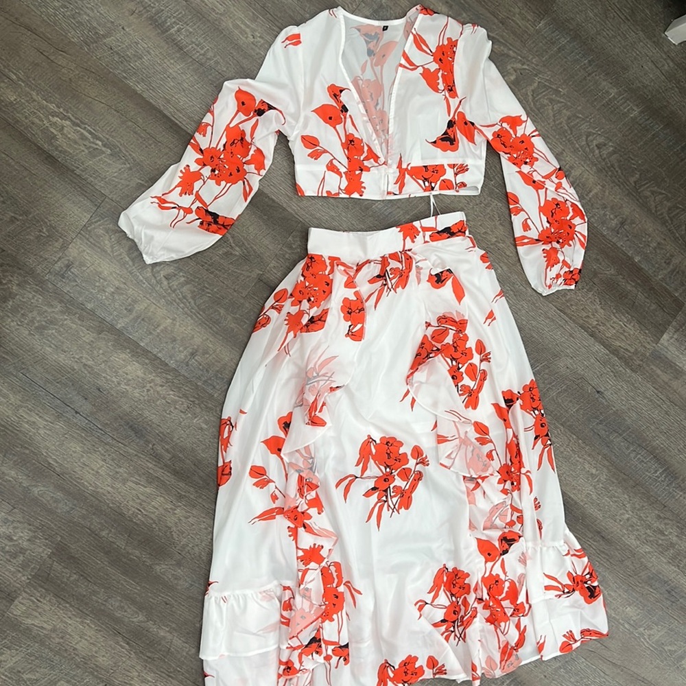 Two piece floral set